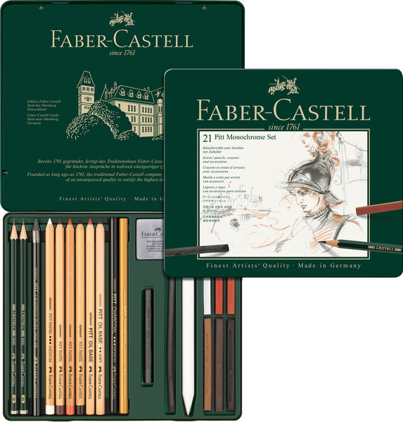 Faber Castell FC-112976 Pitt Monochrome Set Faber-Castell 21-delig Medium Top Merken Winkel